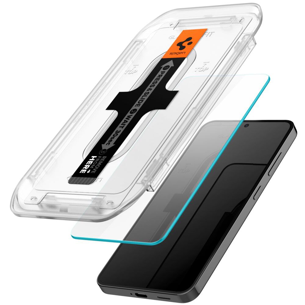 Folie pentru Samsung Galaxy S24 (set 2), Spigen Glas.tR EZ FIT, Clear