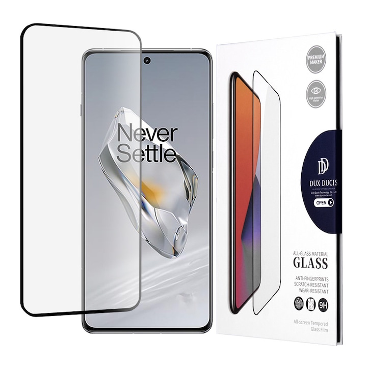 Tok OnePlus 12 / 12R telefonhoz, Dux Ducis edzett üveg, fekete