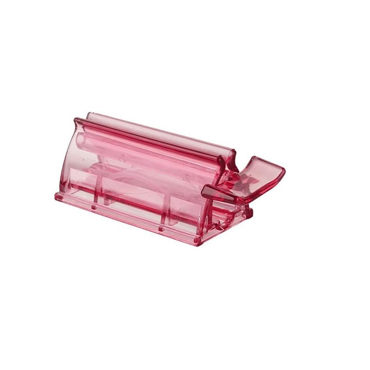 Fogkrém kinyomó, UBX, műanyag, 10x4x3,5 cm, piros