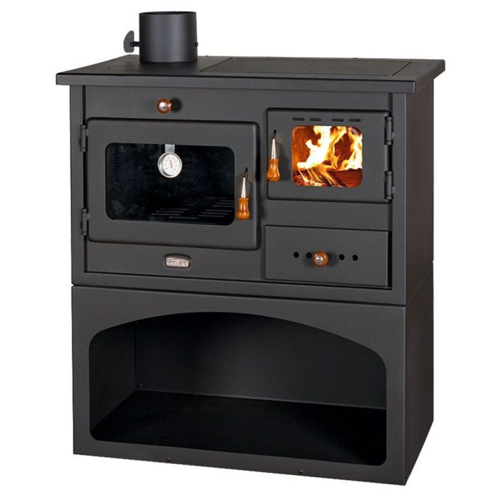 Soba metalica, Prity, 1P34 cu evacuare pe stanga, 75 kg, 80 cm x 75 cm x 45 cm