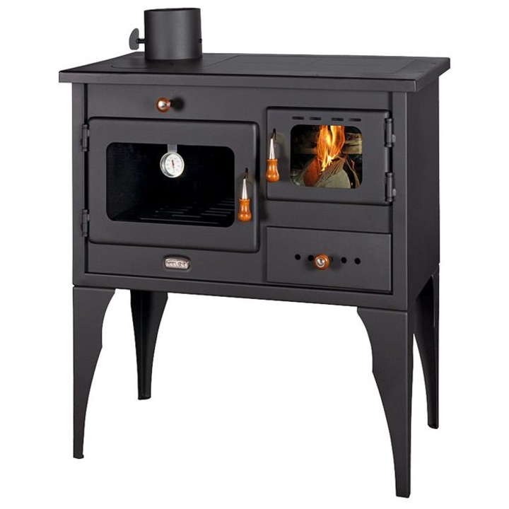 Soba metalica, Prity, 1P34L cu evacuare pe stanga, 66 kg, 80 cm x 75 cm x 45 cm