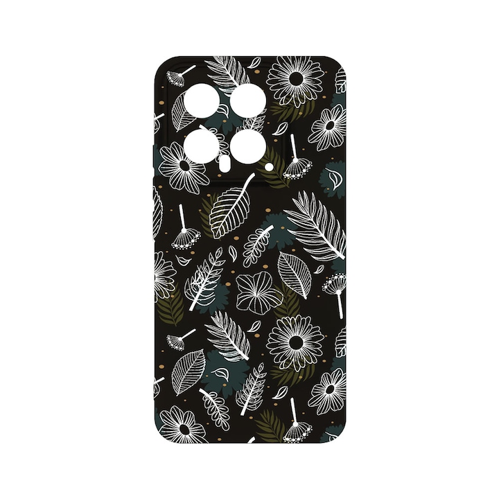 Силиконов калъф BestCase за Xiaomi 14, Flowers, SLIM 1.2MM, Microfiber interior, Premium Soft Liquid Silicone, PB 81