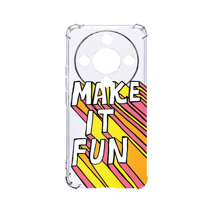 Husa BestCase® Anti Shock 1.5MM, Compatibila Cu Honor Magic6 Lite, Make It Fun, Rezistenta La Socuri, Protectie Camera, Margini ridicate pentru protectia ecranului, AS 494