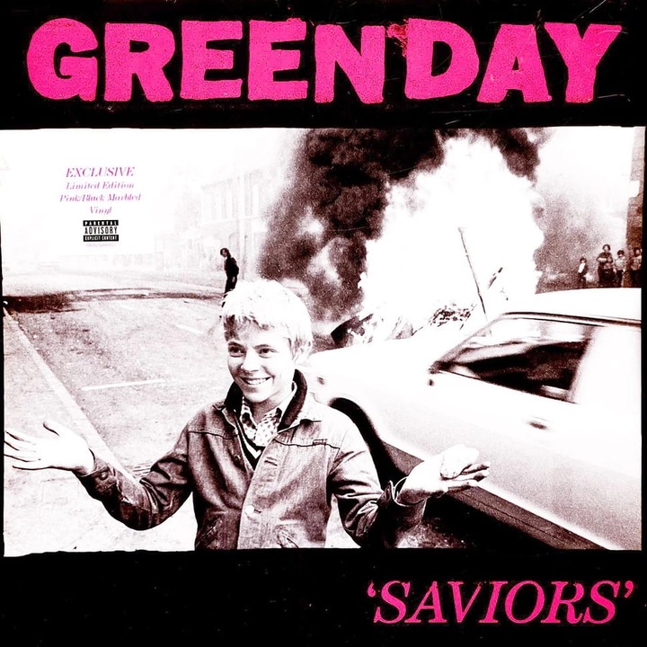 Green Day - Saviors, Pink/Black Marbled - LP