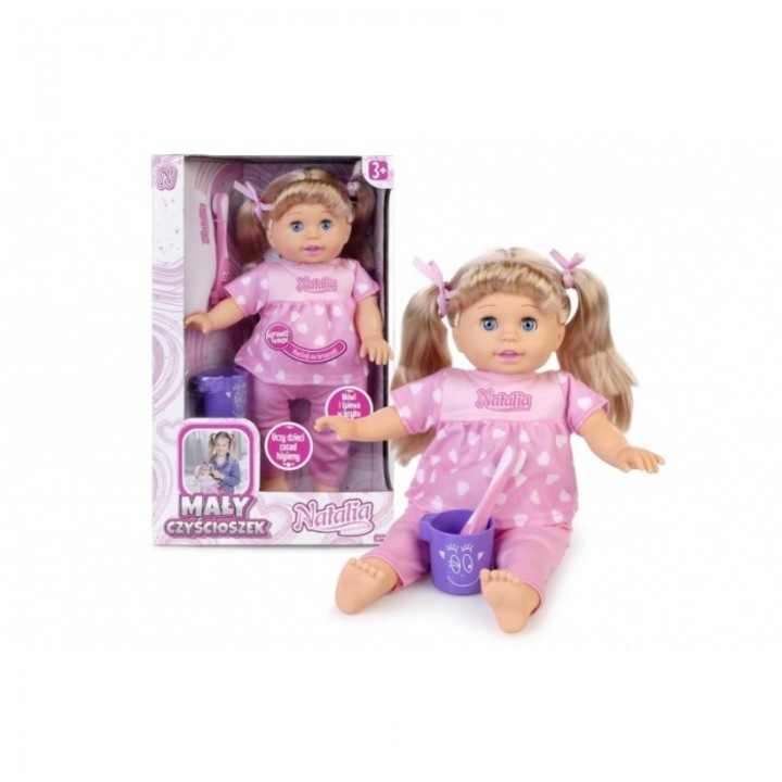 Natalia baba kiegészítőkkel, Artyk, Műanyag, 33 cm, 3+, Többszínű
