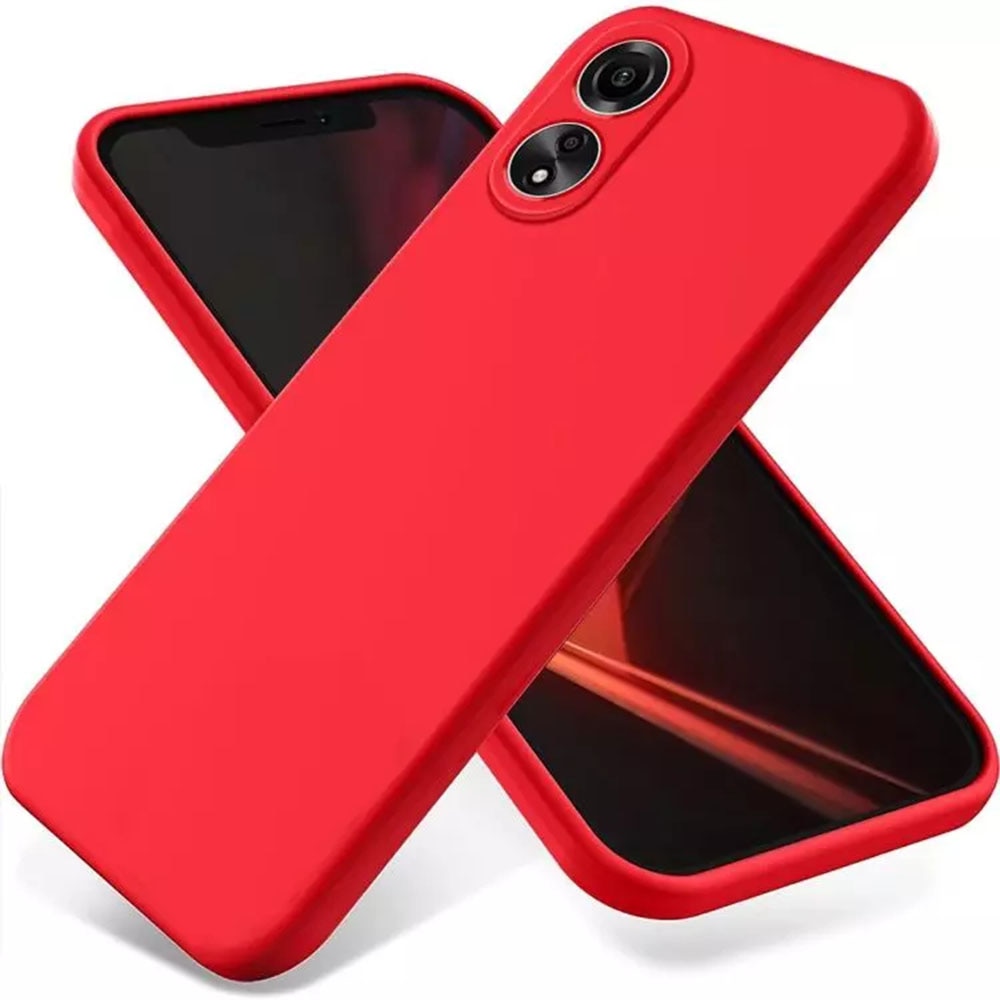 Husa BestCase® Premium Silicon, Compatibila Cu OPPO A78 4G, 1.2MM Slim, Microfibra in interior, Antisoc, Rezistent la socuri, Protectie Camera, Margini ridicate pentru protectia ecranului, Rosu