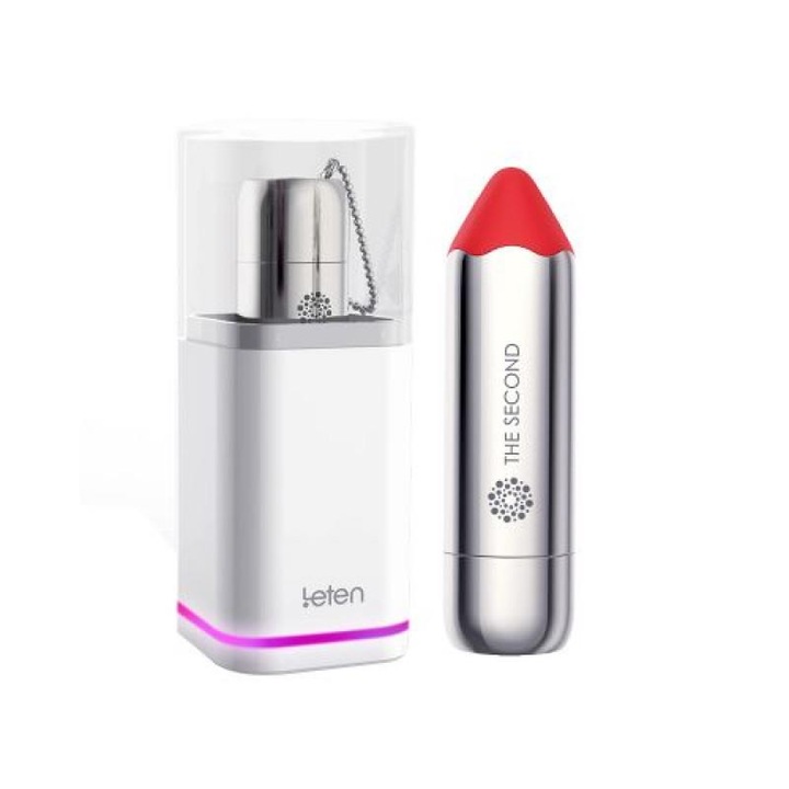Вибратор Leten Stimulatore Red Makeout, 10 скорости, водоустойчив, презареждащ се през USB