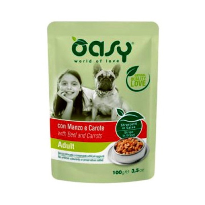 Кучешка храна Oasy с вкус на телешко 100гр