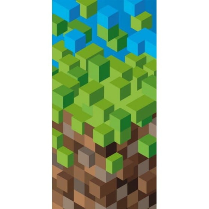 Prosop Minecraft, Detexpol, Bumbac, Multicolor, 70x140 cm