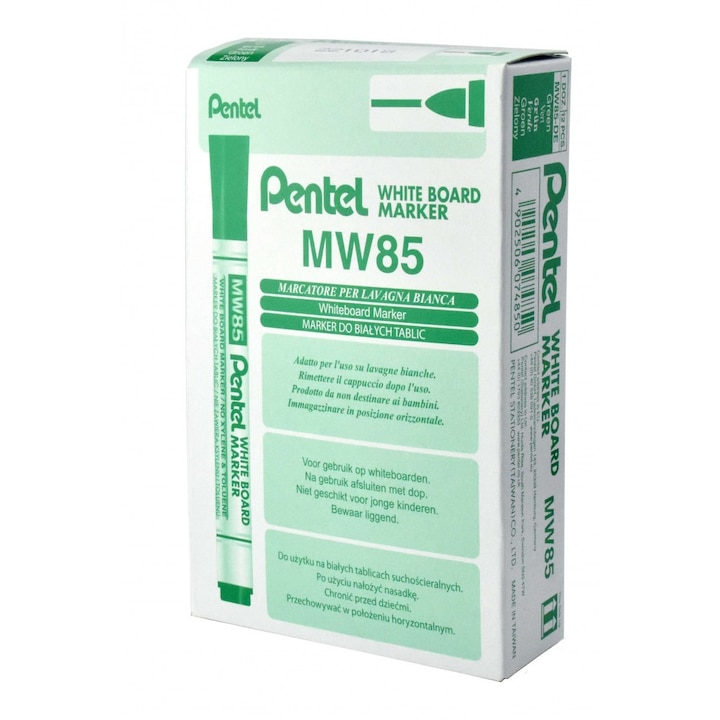 Комплект 12 маркера, Pentel, Зелен