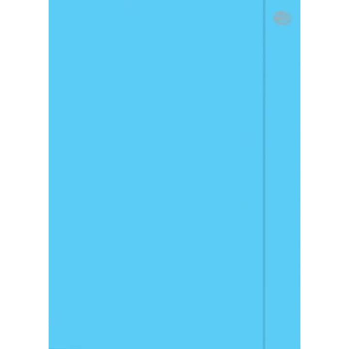 Set 10 dosare cu banda elastica, Interdruk, A4, Albastru