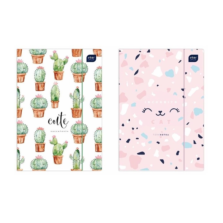 Set 10 dosare cu banda elastica, Interdruk, A4+, Multicolor