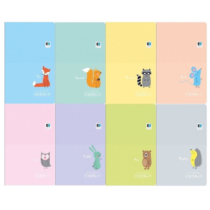 Set 10 caiete, Interdruk, A5, Multicolor