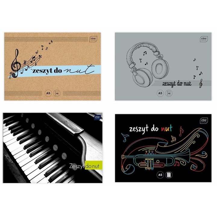 Caiet de muzica, Interdruk, Hartie, Mix, A5