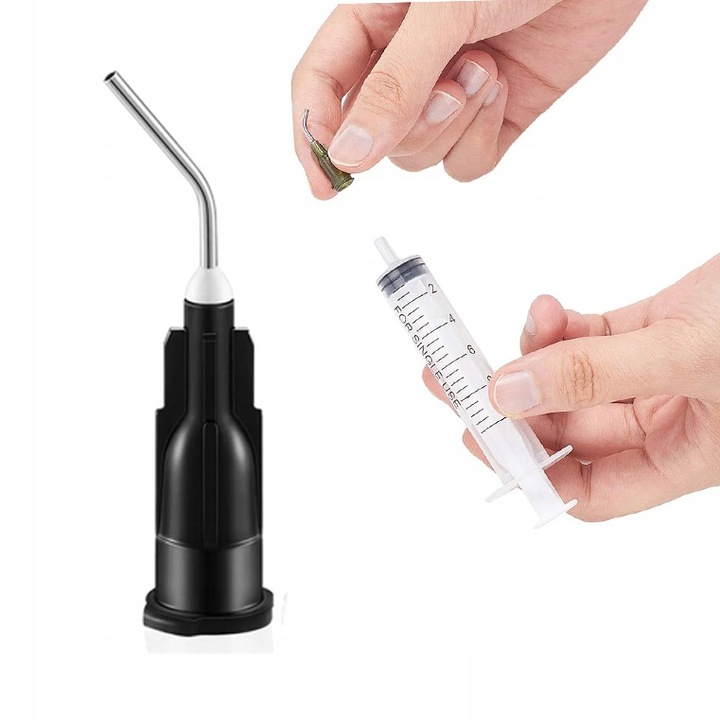 Игла дозираща, Rosfix, пластмасова, розова, 0.60 мм