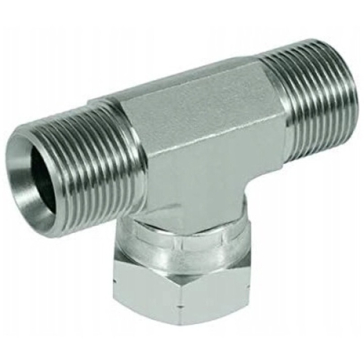 Rosfix csatlakozó, háromszoros 1/4", rozsdamentes acél, korrózióálló, 400 bar