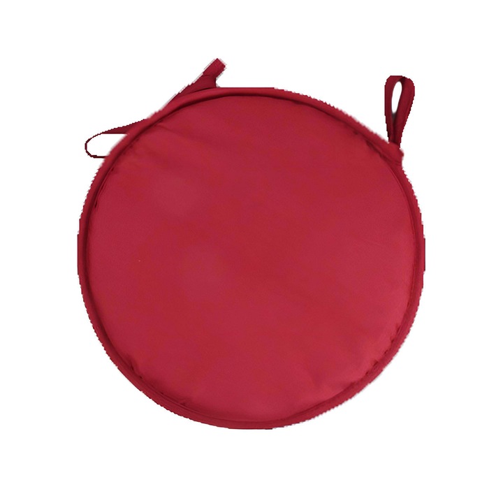 Kerek dekoratív ülőpárna QttvbTna, pamut, piros, 30cm