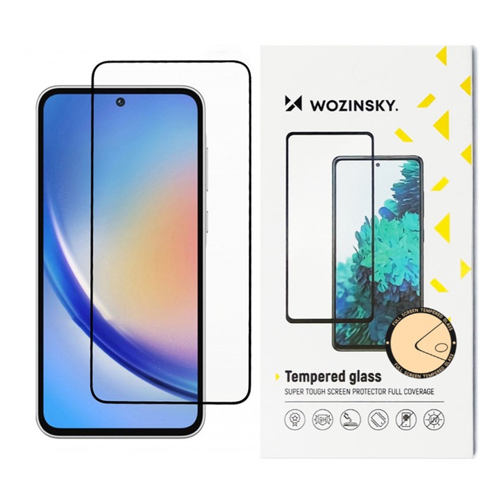 Стъклен Протектор Wozinsky за Samsung Galaxy A35 5G, Черен/Прозрачен