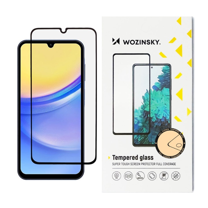 Стъклен Протектор Wozinsky за Samsung Galaxy A25 5G, Черен/Прозрачен