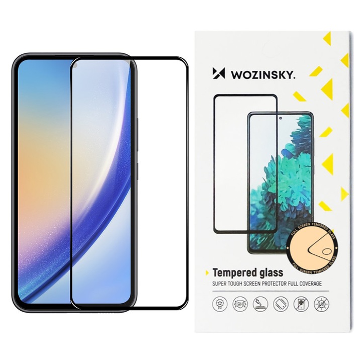 Стъклен Протектор Wozinsky за Samsung Galaxy A55 5G, Черен/Прозрачен