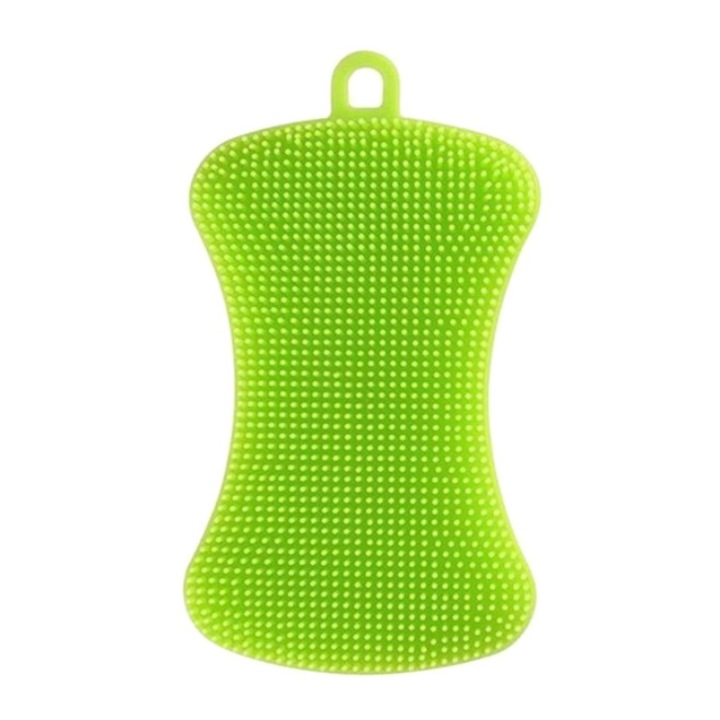 Burete de vase multifunctional Salestore.ro®, Rezistent, Reutilizabill, pentru Bucatarie/Baie, Silicon calitativ, Verde, 12 x 7 cm
