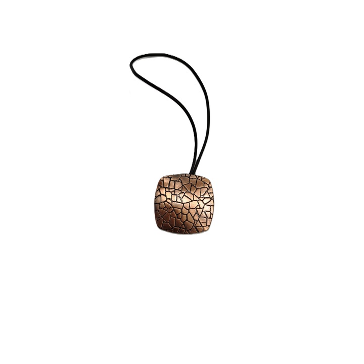 Magnet pentru perdele, Patrat, Antic, Metal, 40 cm, Bronz