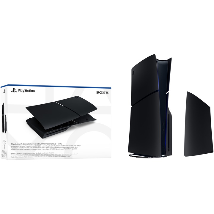 Sony PlayStation 5 vékony D-váz oldalpanelek, éjfekete