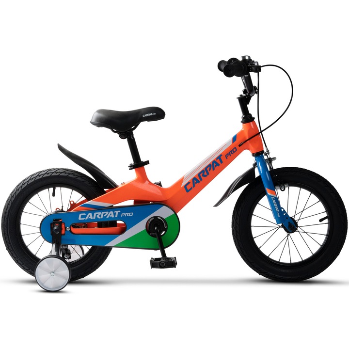 Bicicleta copii 4-6 ani Carpat Pro C16122B 16", portocaliu/albastru