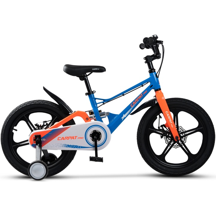 Bicicleta copii 5-7 ani Carpat C18144B 18", albastru/portocaliu