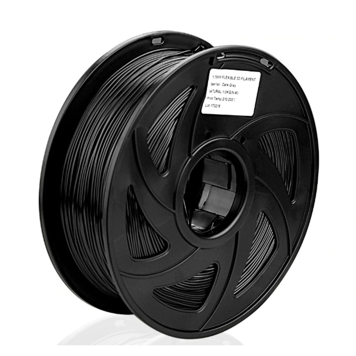 3D nyomtatószálas TPU 1,75 mm-es orsó 1 kg - Fekete