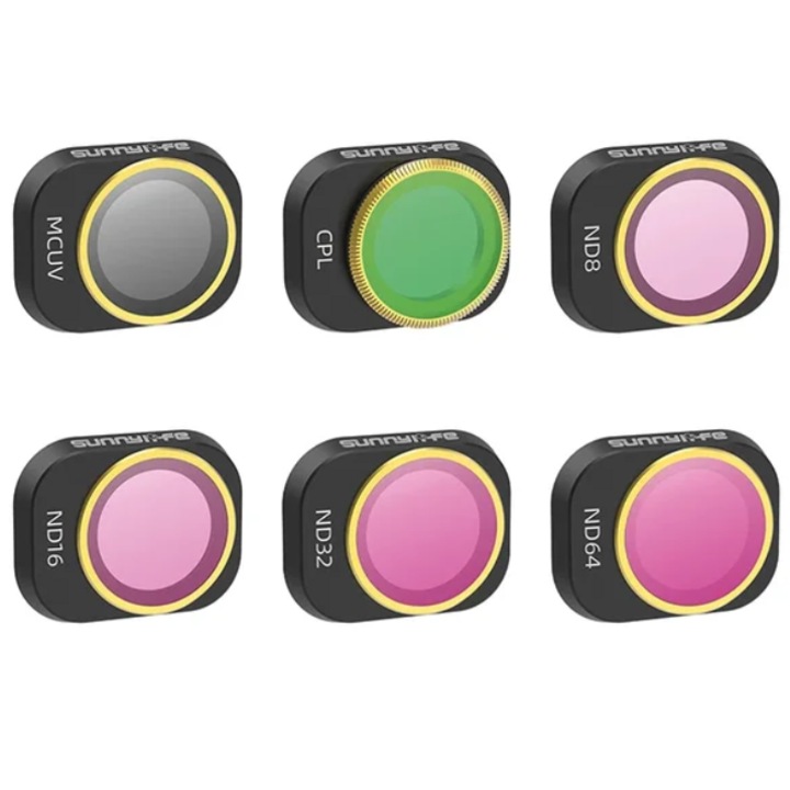 set-de-6-filtre-sunnylife-pentru-dji-mini-4-pro-nd-8-16-32-64-cpl