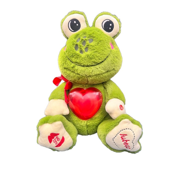 Jucarie plus, broscuta verde muzicala, 30 cm