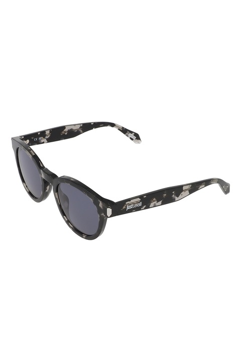 JUST CAVALLI, Овални слънчеви очила с плътни стъкла, Прозрачен, Черен, 50-22-145