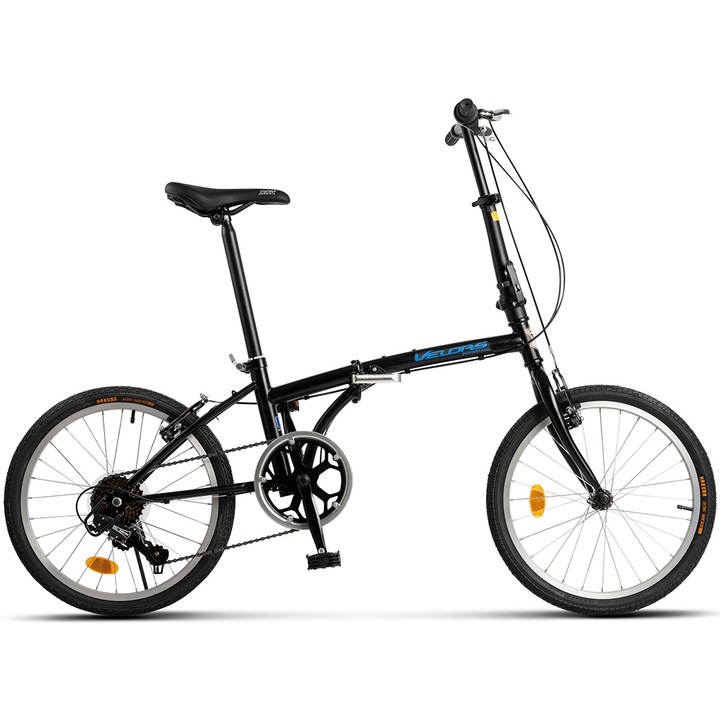 Велосипед Velors Advantage V2052A, 20", Сгъваем , Черен/Син