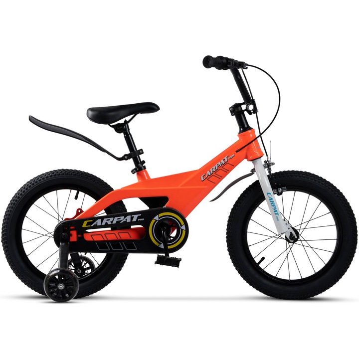 Bicicleta copii 4-6 ani Carpat PRO C16119C 16", portocaliu/alb