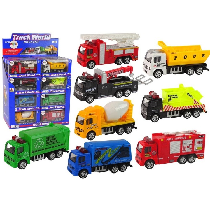 Коли играчки, Leantoys, Пластмаса и метал, Смесени, 1:55