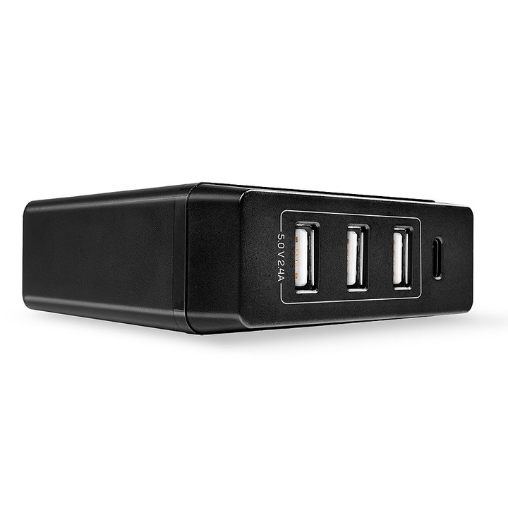 HUB Lindy 3xUSB-A & 1xUSB-C PD 72W "LY-73329" (timbru verde 0.18 lei)