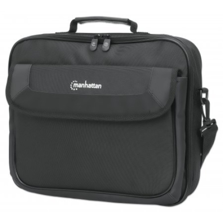 Geanta laptop, Manhattan, 439985, 14.1 inchi, Negru