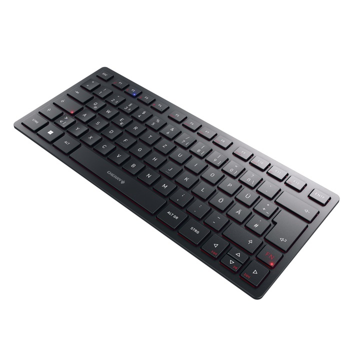 Безжична клавиатура, Cherry KW 9200 MINI, USB, 79 клавиша, черна