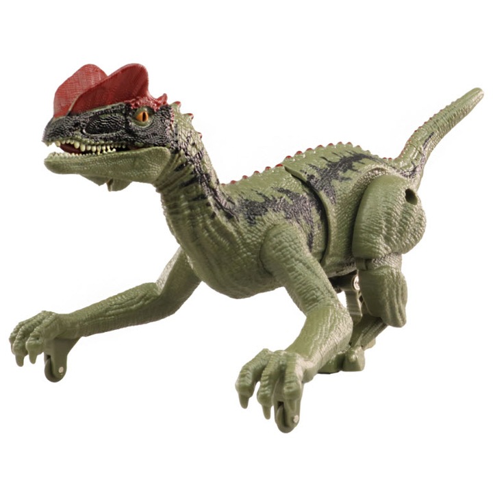 Dinoszaurusz figura, Amewi Allosaurus, elemmel, 21 cm, 100 mAh, Zöld