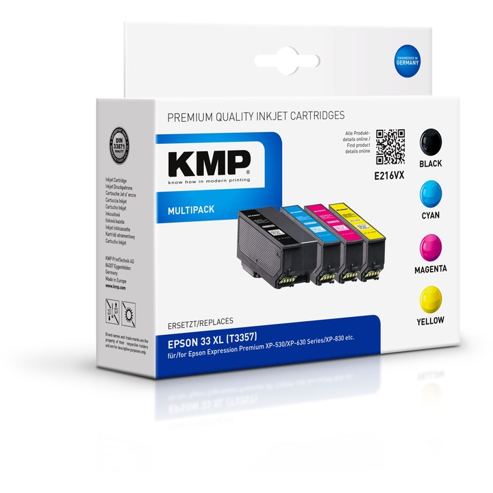 Set cartus imprimanta, KMP 1633.4055, Compatibil cu Epson Expression Premium XP-530, Multicolor
