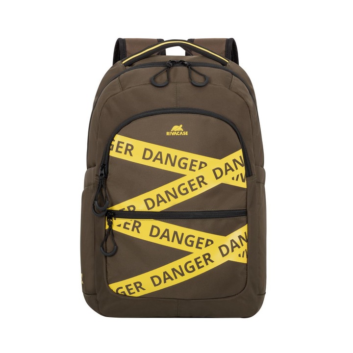 Rivacase Erebus 15,6" hátizsák, khaki, 39,6 cm, fogantyúval és vállpánttal