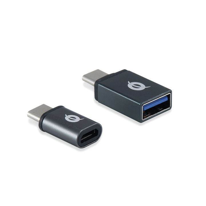 Adaptor Conceptronic, USB 3.1 Gen 1 Tip-C/USB 2.0 Tip-C/USB 3.1 Gen 1 Tip-A/USB 2.0 Micro, Negru