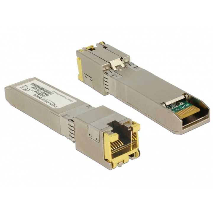 Аксесоари за превключватели, Delock, SFP+ RJ45, 10000 Mbit/s, метални