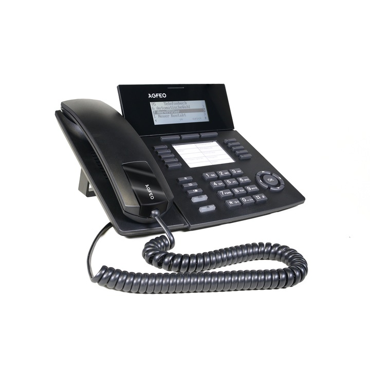 Telefon IP, Agfeo, 5000 intrari, Negru, 235x210x150mm