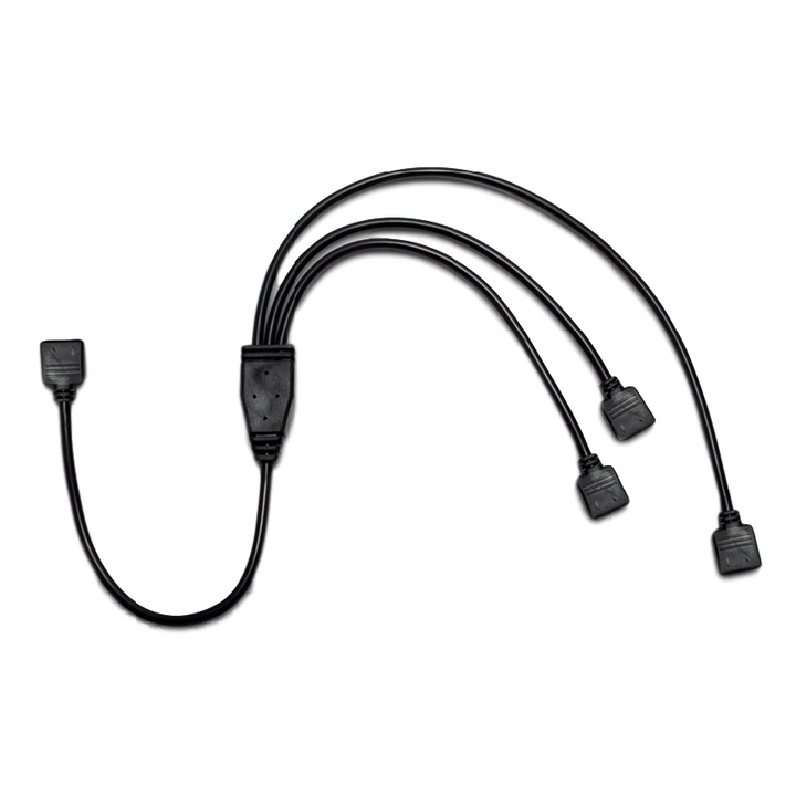 Кабел, Inter-Tech, 4-пинов RGB, 0,48 м, черен