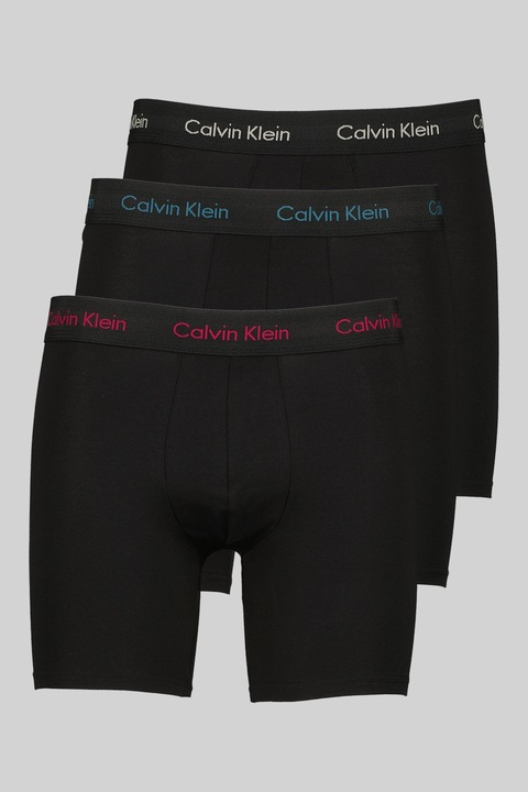 CALVIN KLEIN, Боксерки с лого - 3 чифта, Черен/Избеляло черно