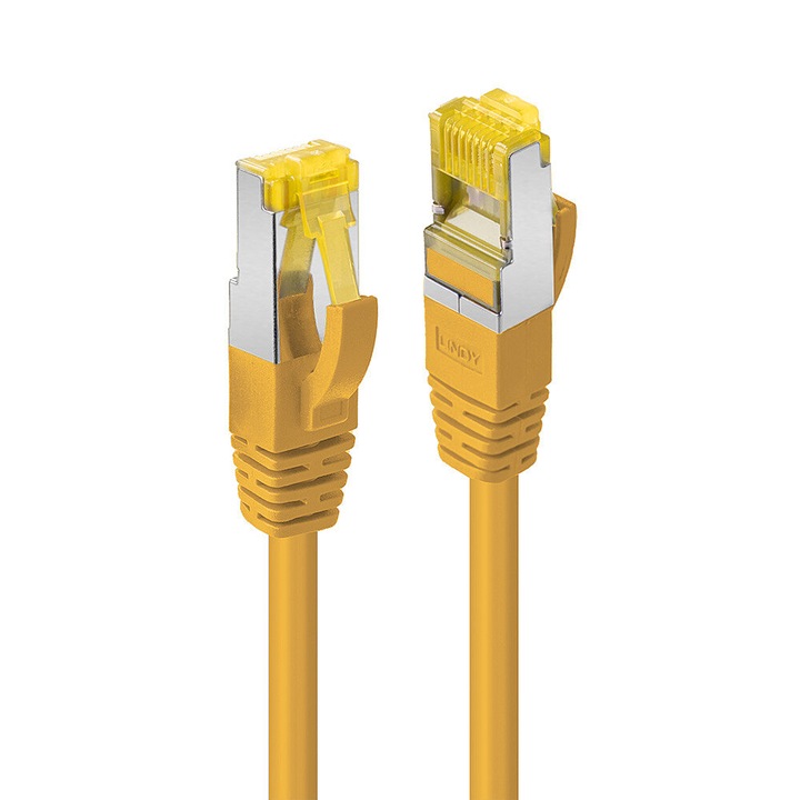 Cablu de retea, Lindy, 1m, RJ-45/RJ-45, Galben