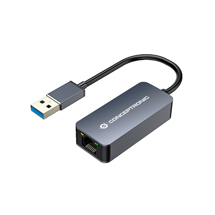 Adapter, Conceptronic, USB, 2500Mbit/s, Szürke