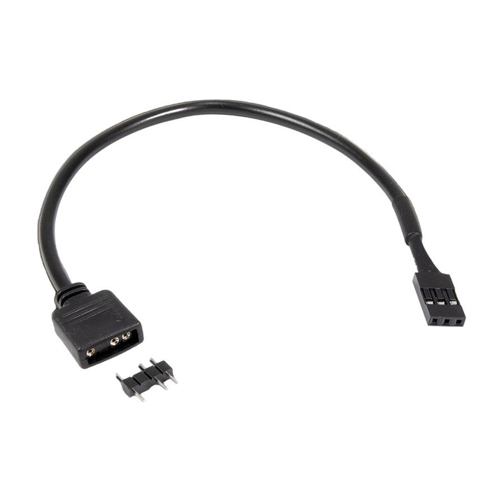 Адаптер, Inter-Tech, 20см, RGB/VDG, 5V, черен